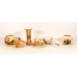 A Collection of Royal Worcester and Grainger & Co. Ivory Blush items to include Coffee Can, Globular