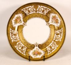 De Lamerie Fine Bone China heavily gilded Majestic Floral Pattern Serving Plate, specially made high