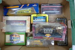 A collection of Boxed Corgi Model Buses including Tramlines Croydon Tram, Feltham Tram, Limited