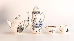 Royal Worcester miniature tea ware including a blue and white coffee pot and a Tea for One set,