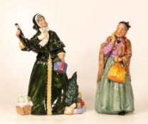 Royal Doulton character figures Christmas Parcels HN2851 and Bridget HN2070 (2)