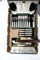 A Collection of Cased Vintage Cutlery