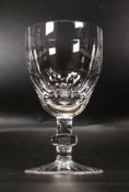 Set of Six Ajka Cumbria Pattern Cut Glass Crystal Wine Goblets, height 15cm