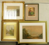 A Collection of Four Antique Prints to include Le Blond The Highland Lake and three Similar. (4)
