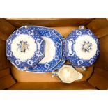 Ford & Sons Burslem Pottery items to include Two Platters, Two Tureens and one Sauceboat. (jug and