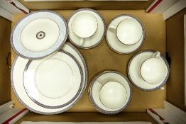 Wedgwood Palatia patterned plate s& cups & saucer sets