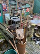 A collection of vintage & later garden hand tools