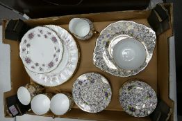 A mixed collection of tea & dinnerware to include Royal Albert Violetta salad plates & Victorian
