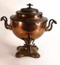 19th Century Brass & Copper Samovar , height 37cm