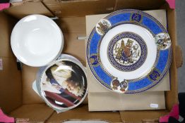 A Collection of Wall Plates to include Spode Commemorative Elizabeth II, Four Famous London Scenes