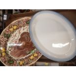 Royal Tudor ware turkey platter together with 3 Royal Doulton large oval platters (1 tray)