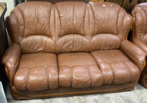 Divani Italian leather 3 seater Sofa 183cm W x 100cm H x 63cm D