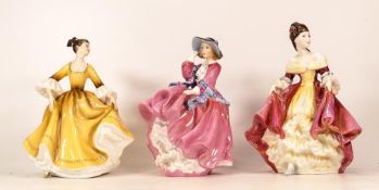 Royal Doulton Lady figures to include Stephanie Hn2807, Top O The Hill Hn1849 & Southern Belle