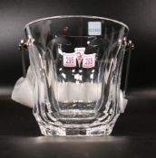Sevres Cristal Cut Glass Crystal Ice Bucket, height 13cm