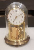 Bentima 400 day mechanical anniversary clock under glass dome (with original instructions)