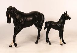 Beswick Black Beauty & Foal(2)