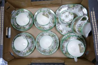 Copeland Spode Byron Patterned Tea Set