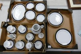A large collection of Noritake Blue & Gilt pattern tea & dinner ware including tea set , large