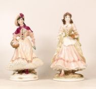 Royal Worcester for Compton Woodhouse limited edition figures Noelle & The Queen of May(2)