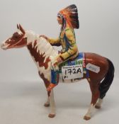 Beswick Indian on horseback model no 1391 (tiny nip to rear hoof)