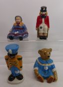 A collection of 4 Wade figures to include Emily Doll, Toy Soldier, Amelia Bear & Chuckles the