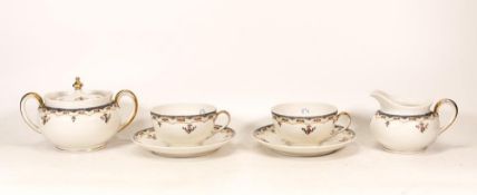 Theodore Haviland Limoges Tea for Two set to include two tea duos, milk jug and lidded sugar bowl.