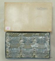 Boxed Set of six Webb Corbett English Crystal Sundae Dishes