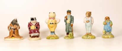 Royal Albert Wind in the Willows set comprising of Weasel, Gamekeeper, Ratty, Badger, Mole, Toad and