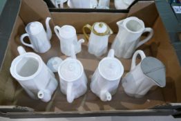 Shelley Dainty white coffee pots and hot water jug (8)