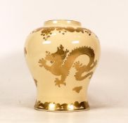 Coalport Kingsware Baluster Vase decorated with dragon and raised gilding. Height approx.: 27.5cm