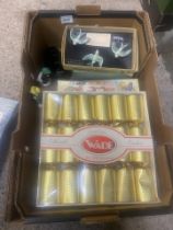 A mixed collection of wade items to include 3 packs of wade christmas crackers, Andy capp salt and