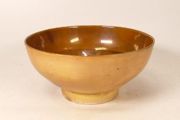 Jonathan Cox Ceramics vibrantly decorated fruit bowl with lustre modernist decoration, diameter 17.