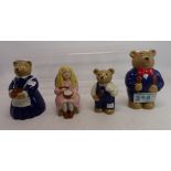 A collection of Wade figures to include Goldilocks, Daddy Bear, Mummy Bear & Baby Bear (4)