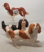 Beswick dog figures to include gloss king charles spaniel & two matt king charles spaniels (3)