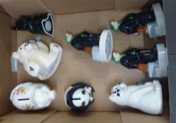 A collection of Wade figures to include Andy Capp x 3, 4 money boxes including dog, cat, bear etc (1