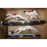 Two large Juliana Collection/Academy Collection resin greyhound figures (2).