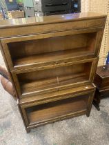Globe Wernicke Style Oak Bookcase 87cm W x 128cm H, 25cm D