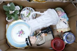 A mixed collection of items to include Royal Doulton Large Winston Churchill Toby Jug, Continental
