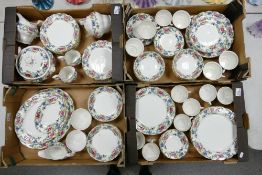 Large collection of Booths FloraDora dinner and tea ware to include dinner plates, platters,
