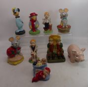 A collection of Wade figures to include Orinoco, Pixie and Dixie, Bill and Ben & little weed,