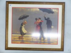 Jack Vettriano, Modern Print of Original 'Singing Butler'. Height: 65.2cm Width: 78.5cm