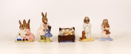 Royal Doulton Bunnykins figures to include Goodnight Db157, Bedtime Db55, Sleepytime Db15, Storytime