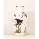 Large Franklin Porcelain Meadowland Vase, limited edition with birds & foliage decoration , height