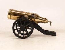 Japan Made Table Lighter in the form of a Cannon. Height: 7.3cm