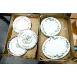 A collection of decorative Wedgwood dinner plates including pattern Blue Delphi, Kuatani Crane &