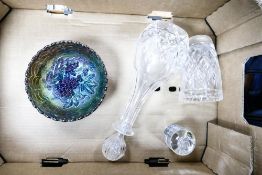 A Small Collection of Glass to include Imperial Purple Carnival Glass Bowl, Atlantis Crystal