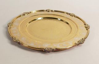 De Lamerie Fine silver plate and part gilt layplate /tray , specially made high end quality item,