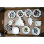 A mixed collection of items to include Royal Worcester Fish dishes, Coalport & Royal Worcester cream