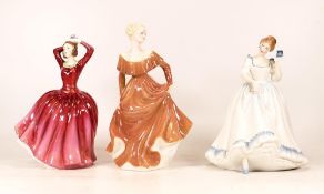 Royal Doulton Lady Figures to include Paula Hn3234, Katrina Hn2327 together with Coalport Figure (3)