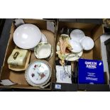 A mixed collection of items to include Royal Worcester Evesham patterned items, Johnstone Bros